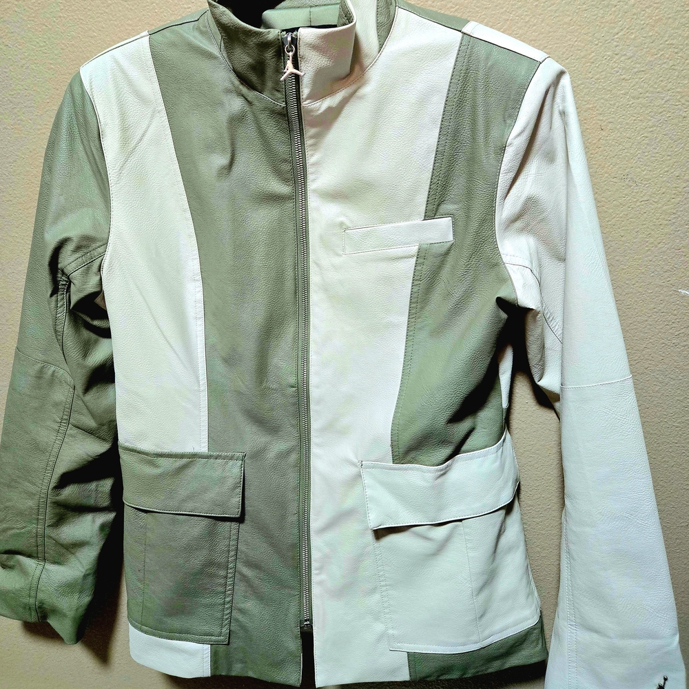 Stylish Green and White Jacket